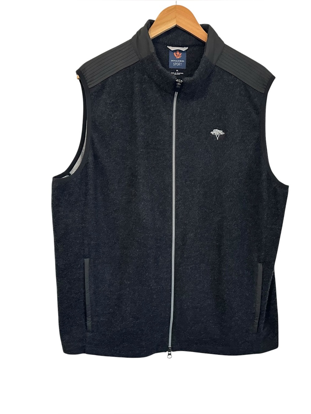 Donald Ross Sport Mens Full Zip Vest Size XL Gray Golf